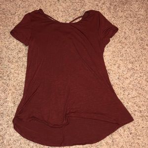 BURNT RED top with Cross back